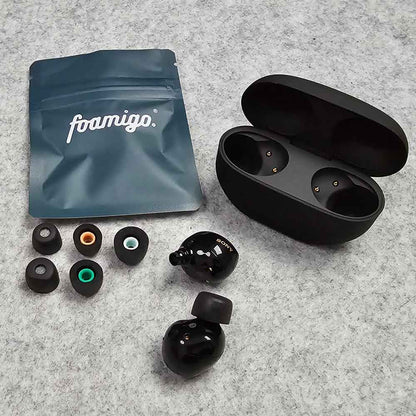 Foam Eartips for Sony WF-1000XM5 - Memory Foam Eartips - foamigo®